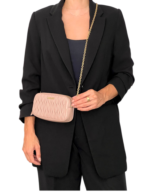 Bolso "Nappa Matelassé Double Zip Pochette Clutch"