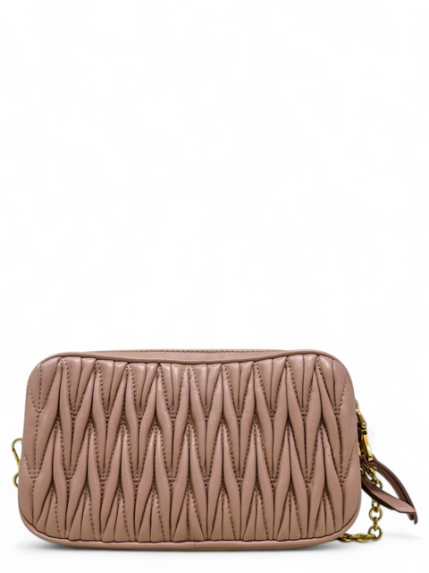Bolso "Nappa Matelassé Double Zip Pochette Clutch"