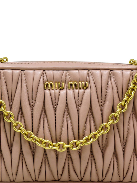 Bolso "Nappa Matelassé Double Zip Pochette Clutch"