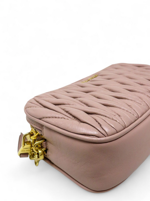 Bolso "Nappa Matelassé Double Zip Pochette Clutch"