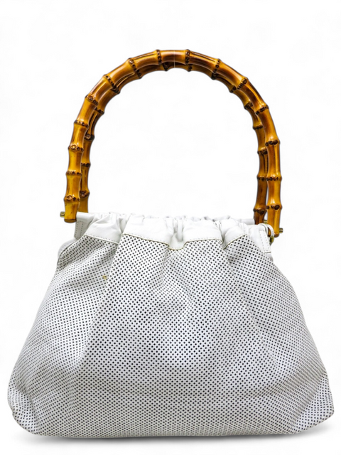 Bolso "Perforated Bamboo Handle Bag w/Pouch"