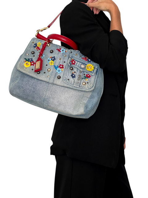 Bolso "Denim Lizard Miss Sicily"