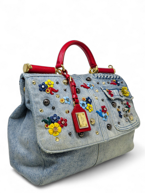 Bolso "Denim Lizard Miss Sicily"