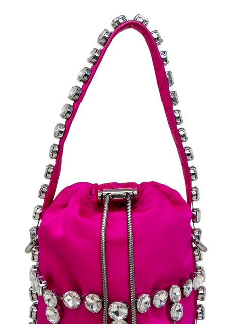 Bolso "Rhinestone Cage Bucket Bag"