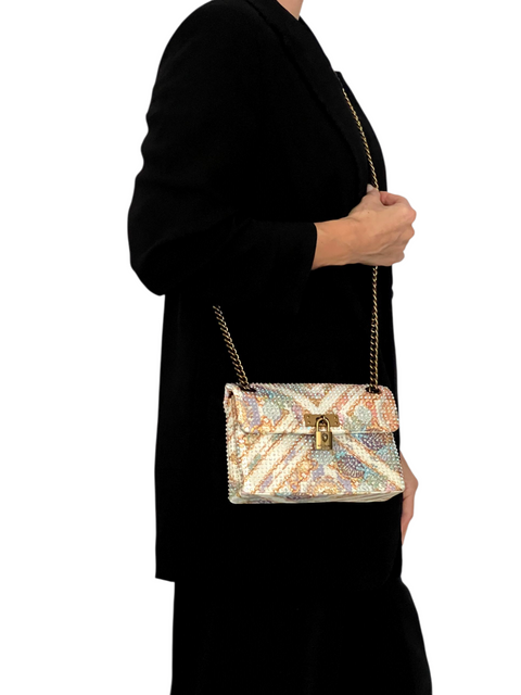 Bolso "Cream Comb Fabric Mini Brixton"