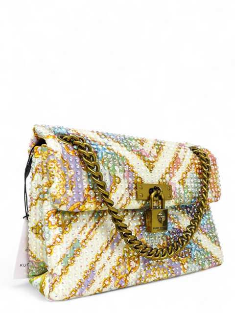 Bolso "Cream Comb Fabric Mini Brixton"