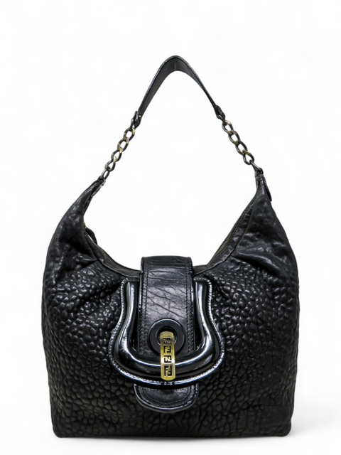 Bolso "Black Leather B Buckle Shoulder Bag"