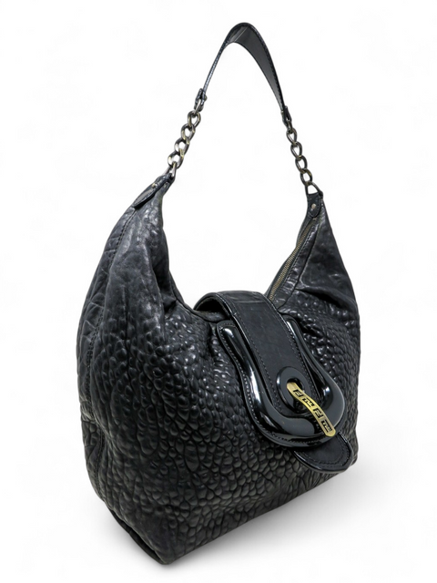 Bolso "Black Leather B Buckle Shoulder Bag"