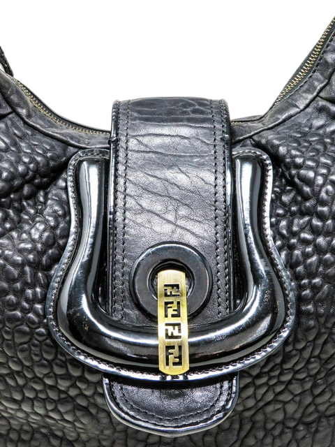 Bolso "Black Leather B Buckle Shoulder Bag"
