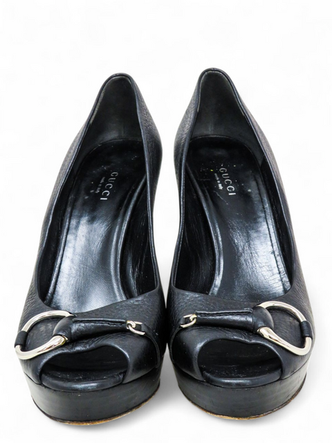 Tacones "Horsebit Accent Leather Pumps"