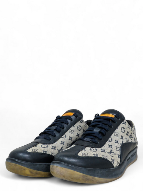Tenis "Monogram Mini Lin Pattern Leather Sneakers"