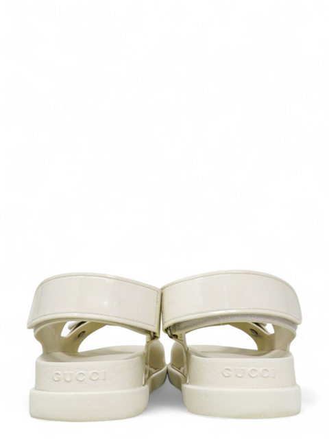 Sanadlias "Double G Logo Rubber Gladiator Sandals"