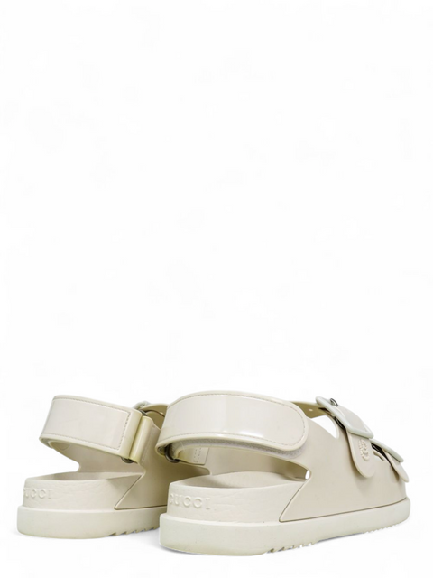 Sanadlias "Double G Logo Rubber Gladiator Sandals"