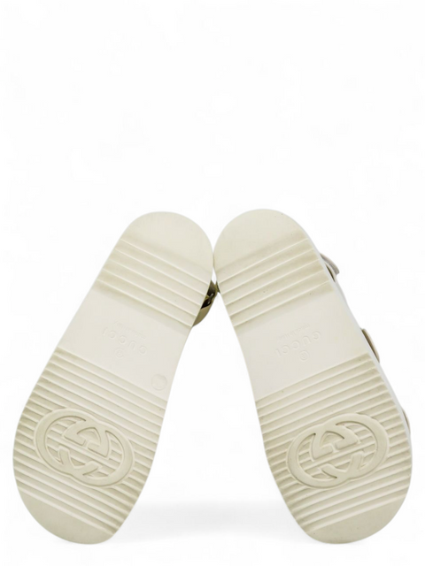 Sanadlias "Double G Logo Rubber Gladiator Sandals"