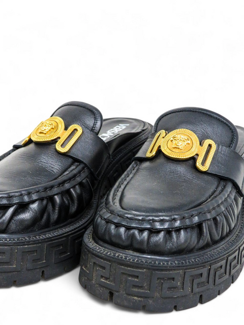 Mules "Medusa Biggie Leather Mules"