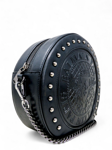 Bolso "Disco Round Black Patent Crossbody"