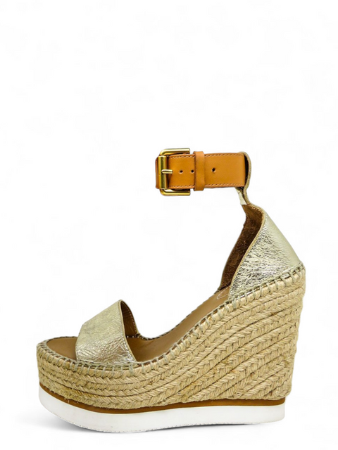Sandalias "Leather Whipstitch Trim Espadrilles"
