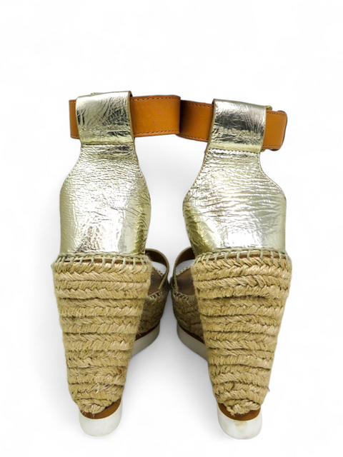 Sandalias "Leather Whipstitch Trim Espadrilles"