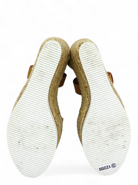 Sandalias "Leather Whipstitch Trim Espadrilles"