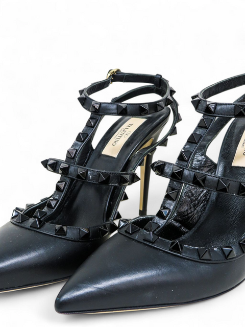 Tacones "Rockstud Ankle Strap Pump With Tonal Studs"