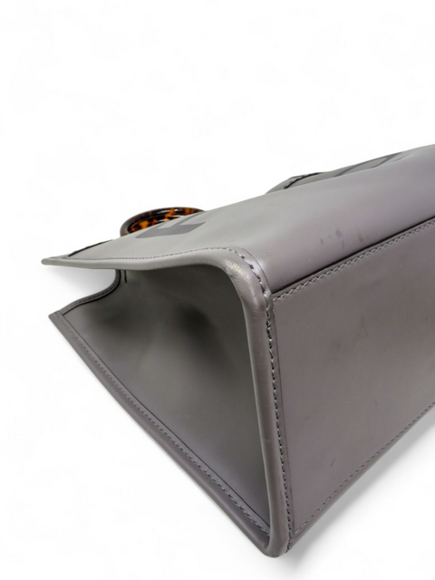 Bolso "Sunshine Medium en Dove Gray Leather Shopper"