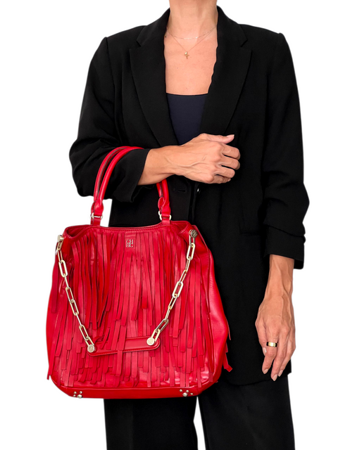 Bolso "Red Suede Gasper Tote Handbag"