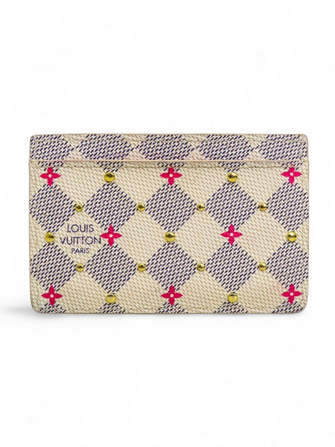 Tarjetero "Damier Azur Studded"