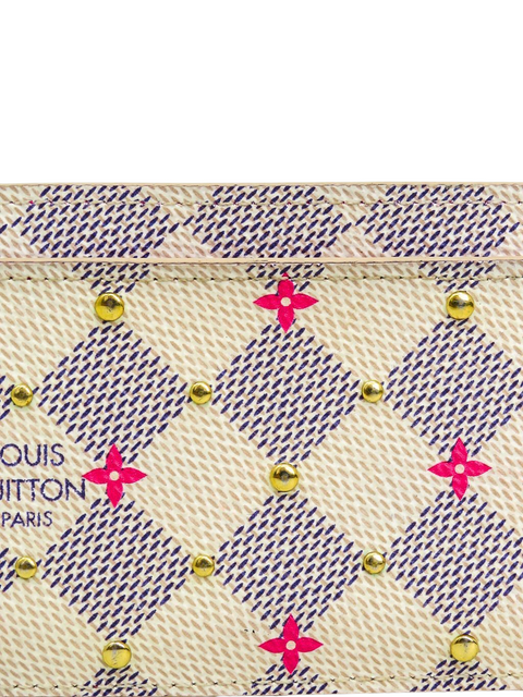Tarjetero "Damier Azur Studded"