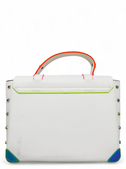 Bolso "Manhattan Medium Contrast-Trim Leather Satchel"