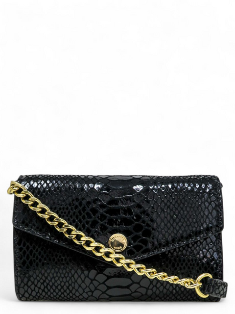 Bolso "Black Snakeskin Crossbody"