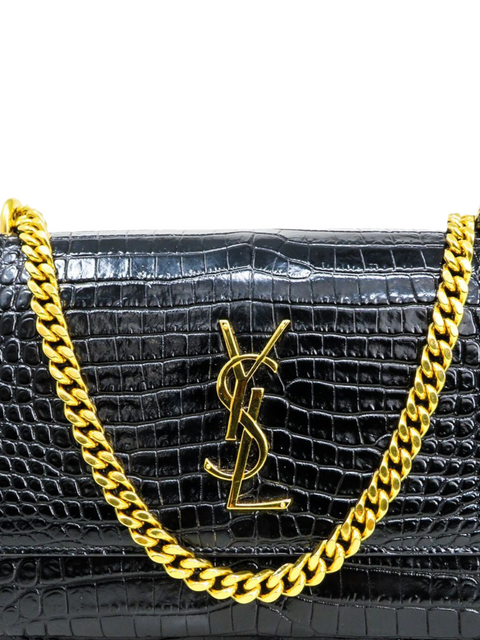 Bolso "Calfskin Crocodile Embossed Medium Monogram Sunset"