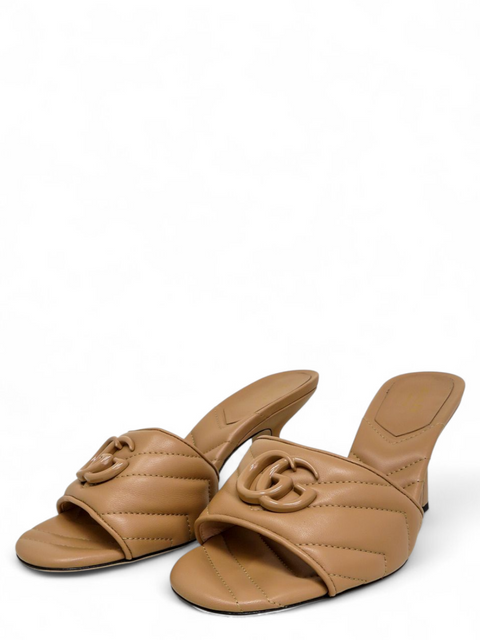 Sandalias "Double G Logo Leather Slides"