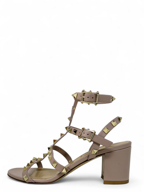 Sandalias "Rockstud Calfskin Ankle Strap Sandal 60 mm"
