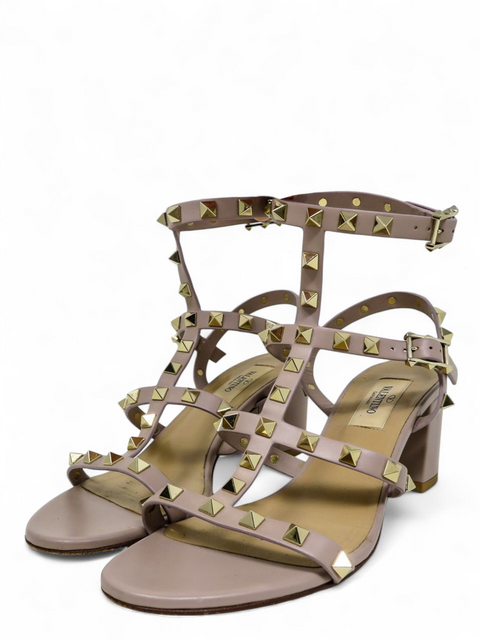 Sandalias "Rockstud Calfskin Ankle Strap Sandal 60 mm"