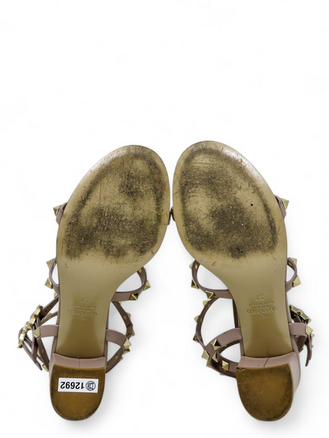 Sandalias "Rockstud Calfskin Ankle Strap Sandal 60 mm"