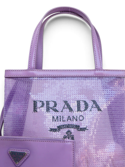 Bolso "Small Sequined Mesh Tote"