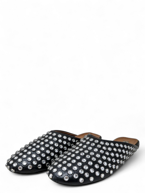 Mules "Leather Crystal"