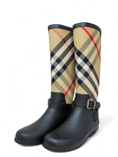 Botas "House Check Pattern Canvas Rain Boots"