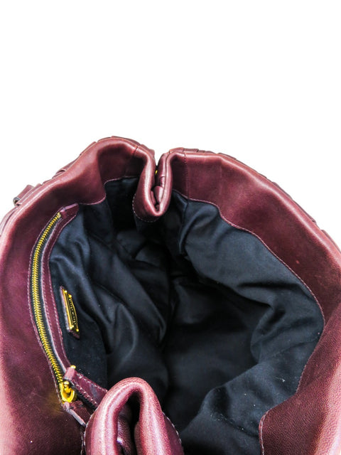 Bolso "Prugna Matelassé Nappa Large Shopping Tote"