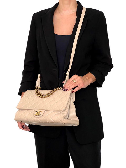 Bolso "Paris-Rome Large Trapezio Flap Bag"
