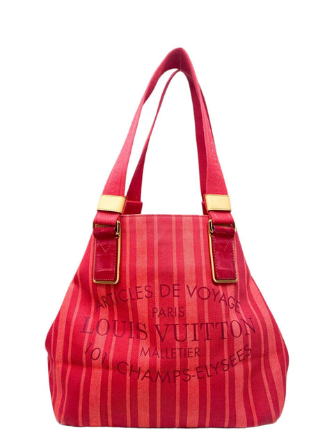 Bolso "Rouge Grenadine Denim Striped Articles De Voyage Bag"