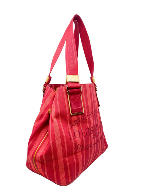 Bolso "Rouge Grenadine Denim Striped Articles De Voyage Bag"
