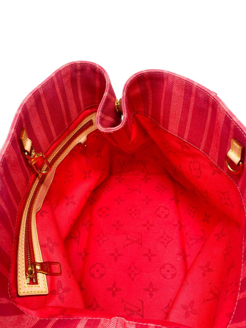 Bolso "Rouge Grenadine Denim Striped Articles De Voyage Bag"