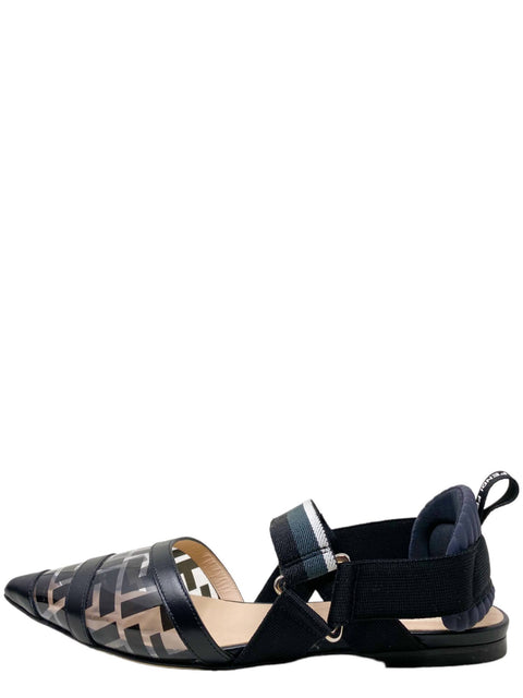 Sandalias "Colibri Zucca FF Logo Slingback Flats"
