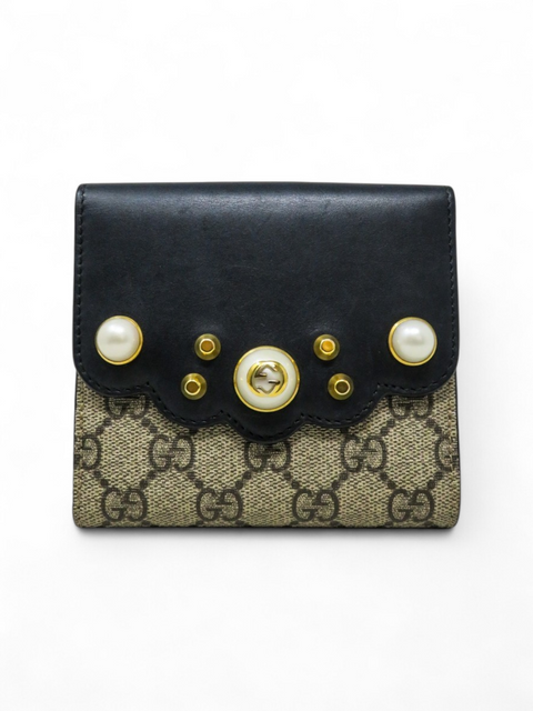 Billetera "Faux Pearl Accents Compact Wallet"