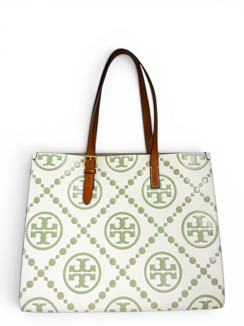 Bolso "T Monogram Contrast Embossed Tote"