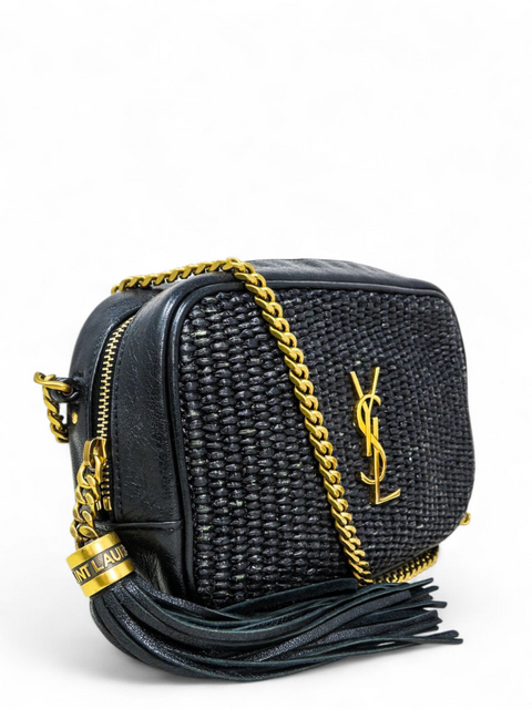 Bolso "Black Raffia Lou Camera Bag"