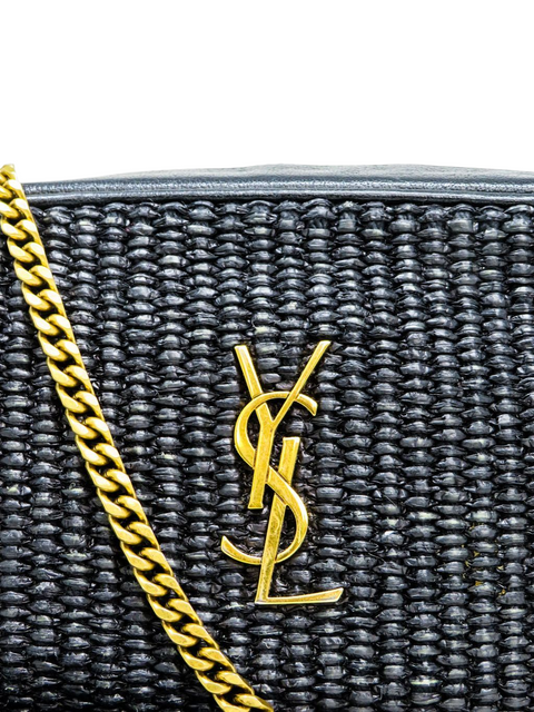Bolso "Black Raffia Lou Camera Bag"