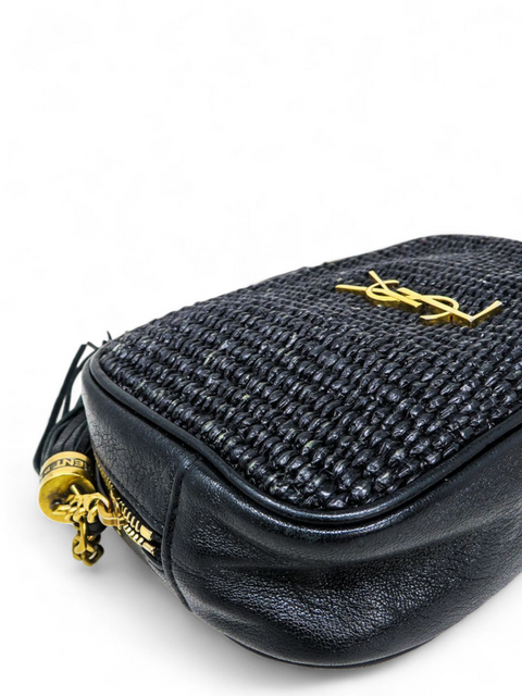 Bolso "Black Raffia Lou Camera Bag"