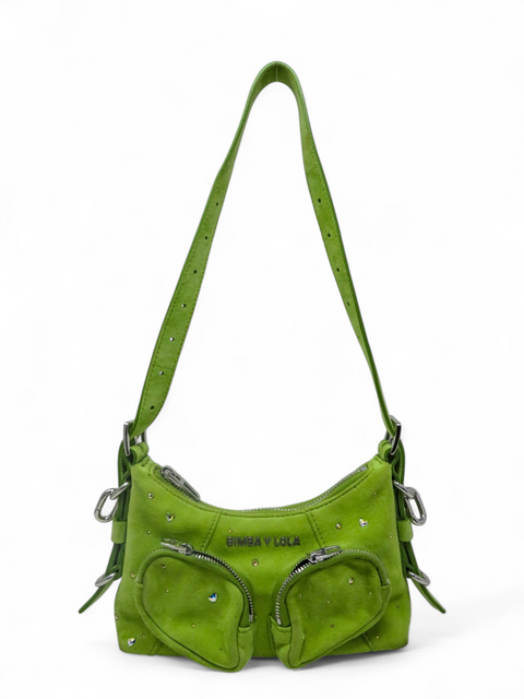 Bolso "Bolso Hobo Pocket mini piel Swarovski pistacho"